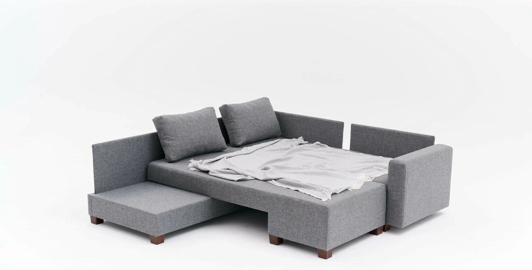 Kënd-sofë krevati Atelier del Sofa, kënd i djathtë, ngjyrë gri
