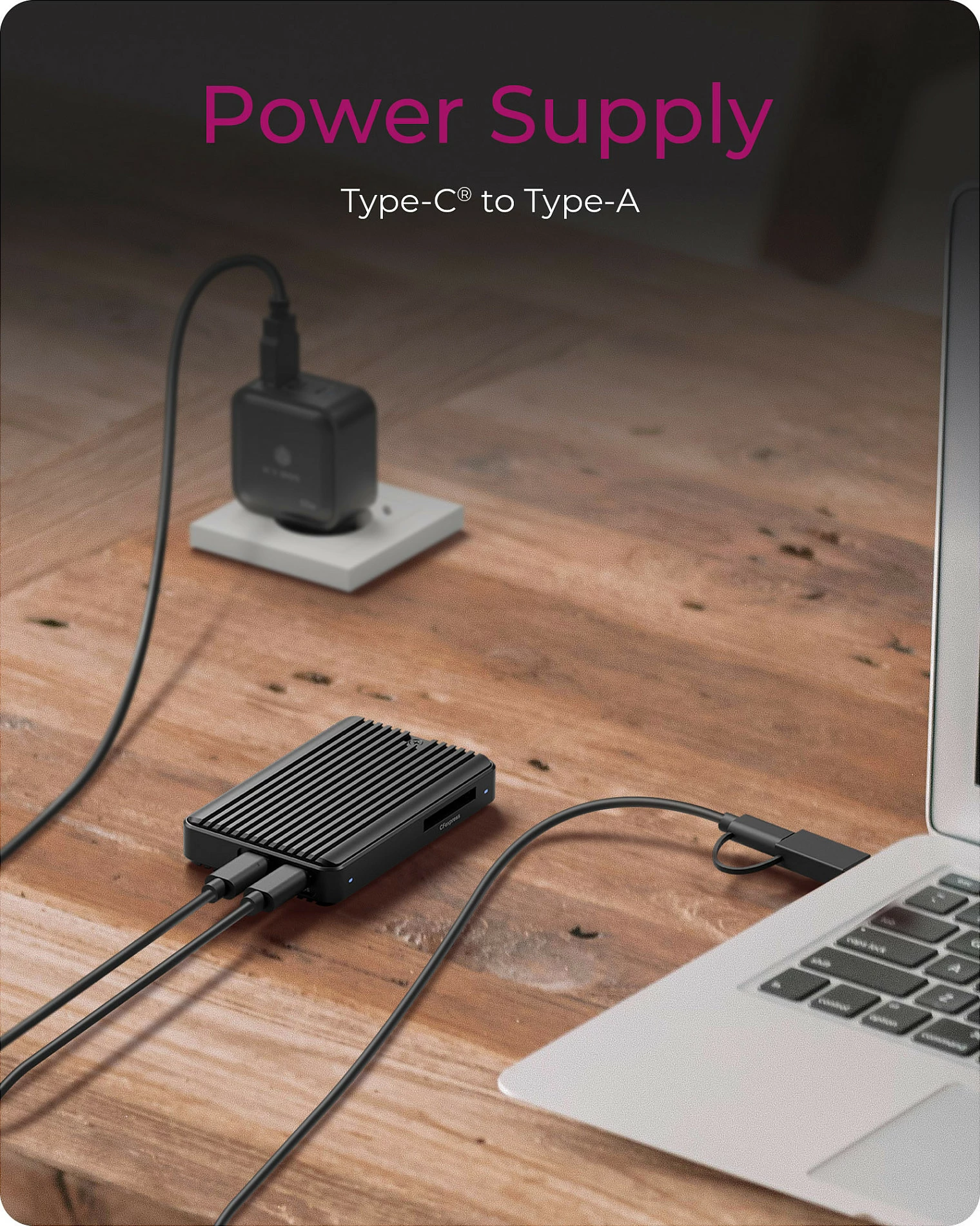 Kasë eksternë SSD ICY BOX IB-CR601M-C31 për M.2, USB-C 10Gbps, me lexues CFexpress, e zezë