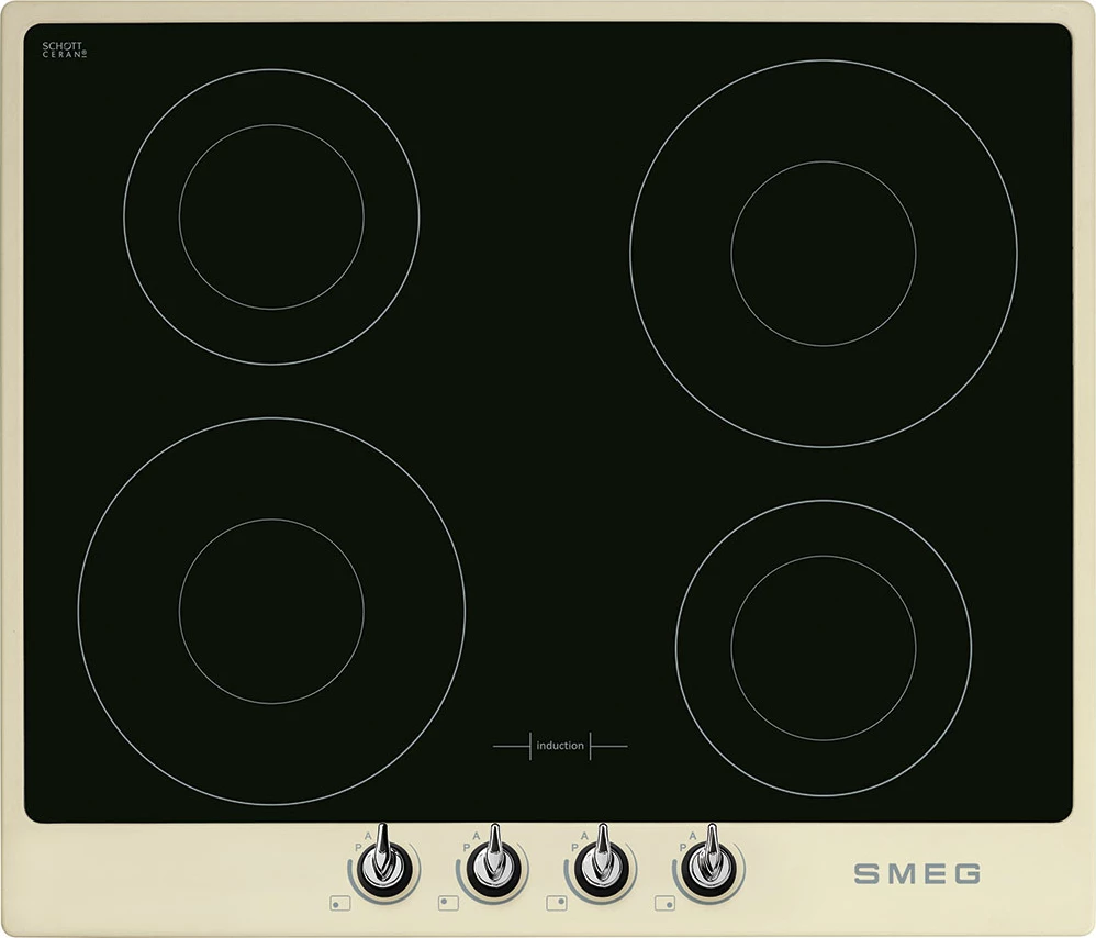 Pllakë gatimi me induksion SMEG SI964PM Victoria, 4 zona, 60 cm, e zezë