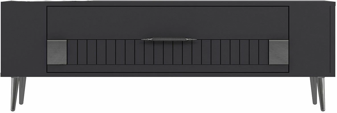 Komodë TV Skye Decor, Retrolp4, antracit, argjend