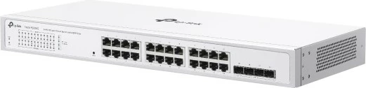 Switch TP-Link Festa FS328G, 24 porte Gigabit, 4 SFP, rackmount, i bardhë