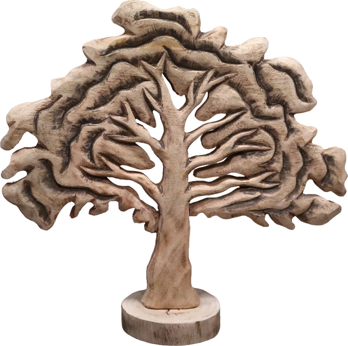 Dekor tavoline pemë Natrem Inart dru mango natyral 45x11x43cm