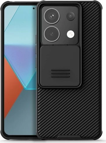 Mbështjellës Nillkin CamShield Pro për Xiaomi Redmi Note 13 Pro 5G / Poco X6 5G, kapak mbrojtës për kamerë, TPU/PC, i zi, 1 copë