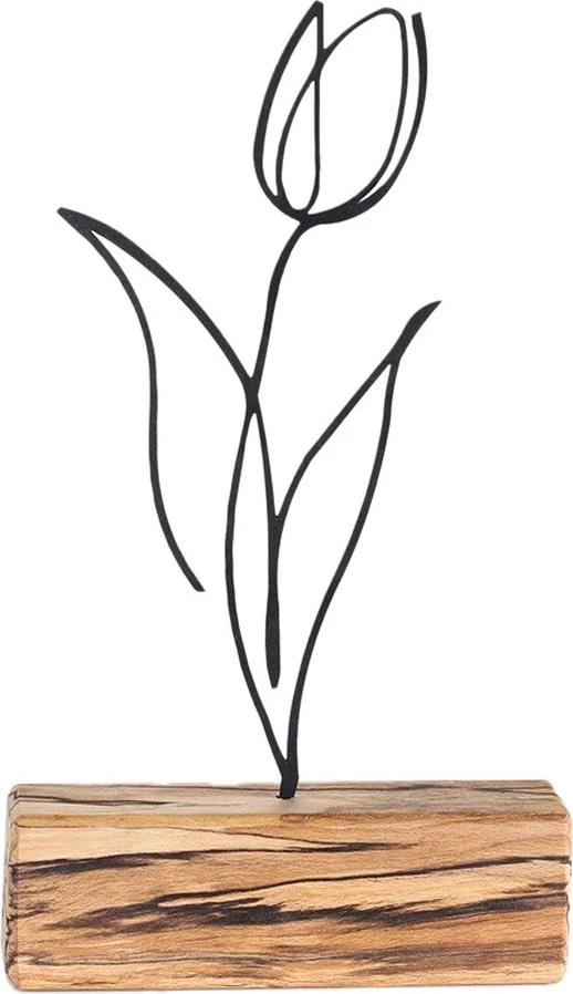 Objekt dekorativ Aberto Design, M-036, ngjyrë e zezë, 17x30x3.5cm