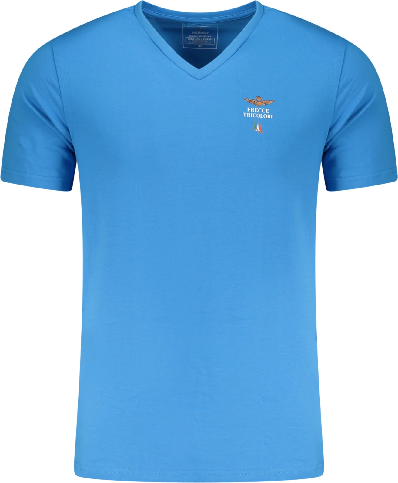 Maicë për meshkuj AERONAUTICA MILITARE Tricolor Arrow, e kaltërt e çelët