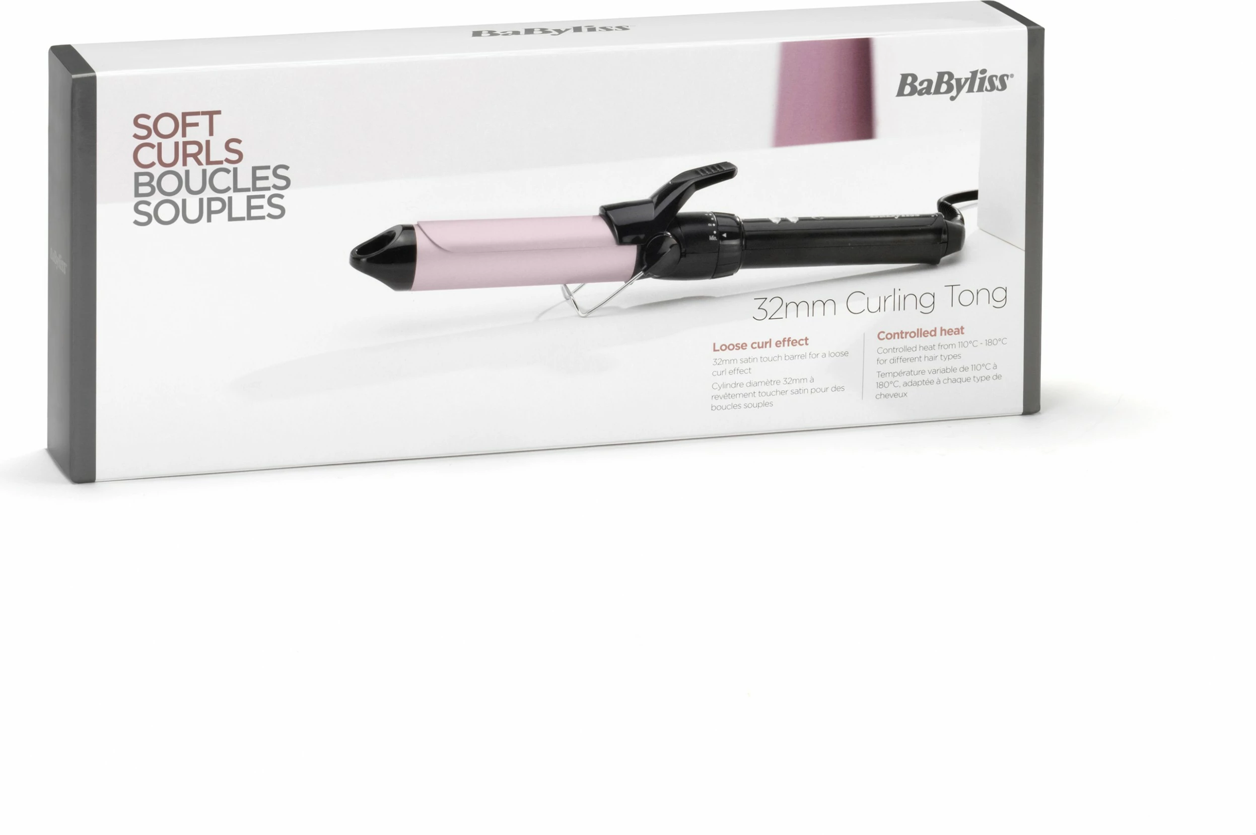 Hekur për kaçurrela BaByliss C325E, 25mm, rozë