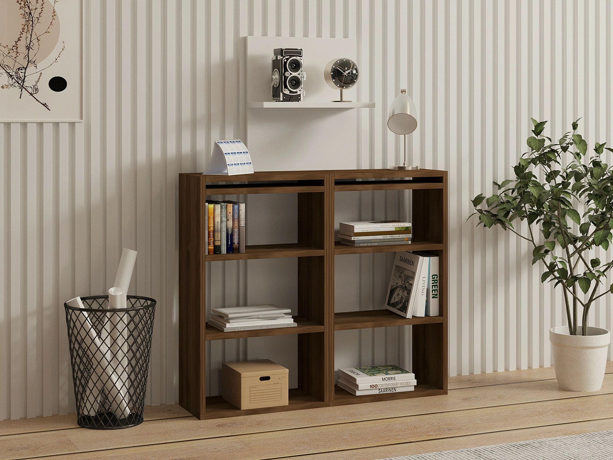 Tavolinë pune Hanah Home, Handy, ngjyrë arre dhe e bardhë