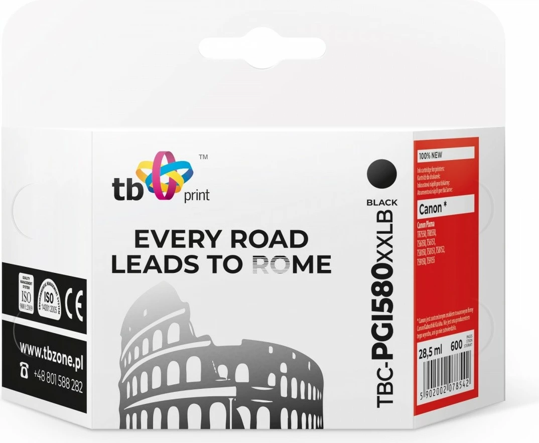 Toner TB Print TBC-PGI580XXLB për Canon Pixma, i zi