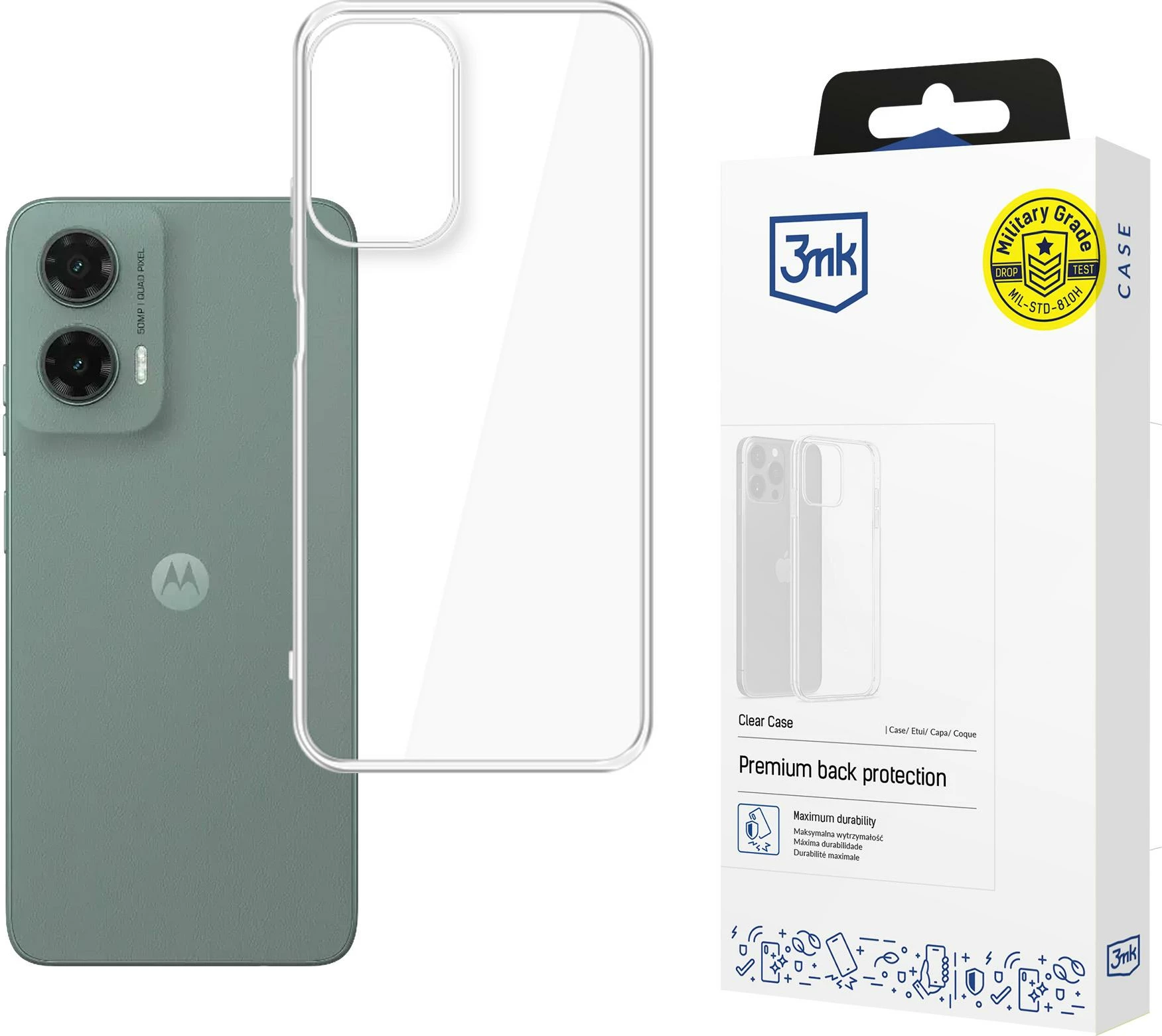 Mbështjellës 3mk Protection për Motorola Moto G35 5G, transparent