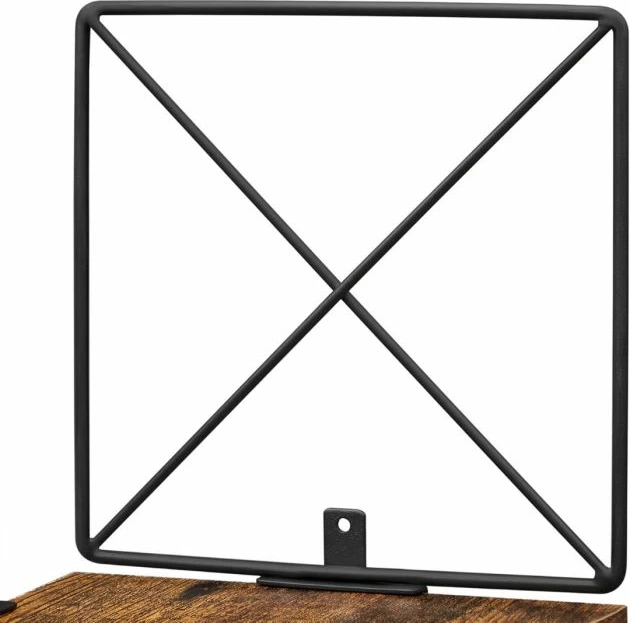 Raft këndi muror VASAGLE LLS851B01, 5 kate, 127.5 × 20 × 20 cm, stil industrial, kafe rustike/zi