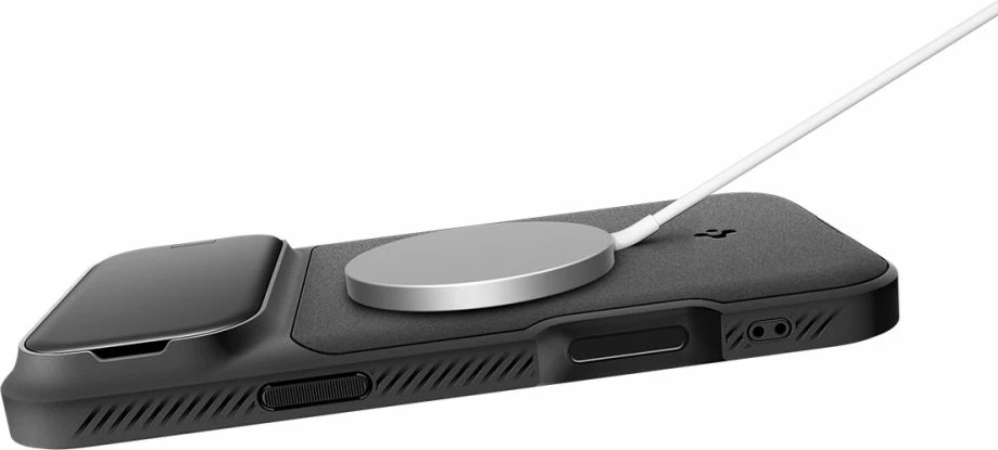 Mbështjellës MagSafe Spigen Optik Armor për iPhone 17 Pro Max me kapak rrëshqitës kamere TPU+PC i zi