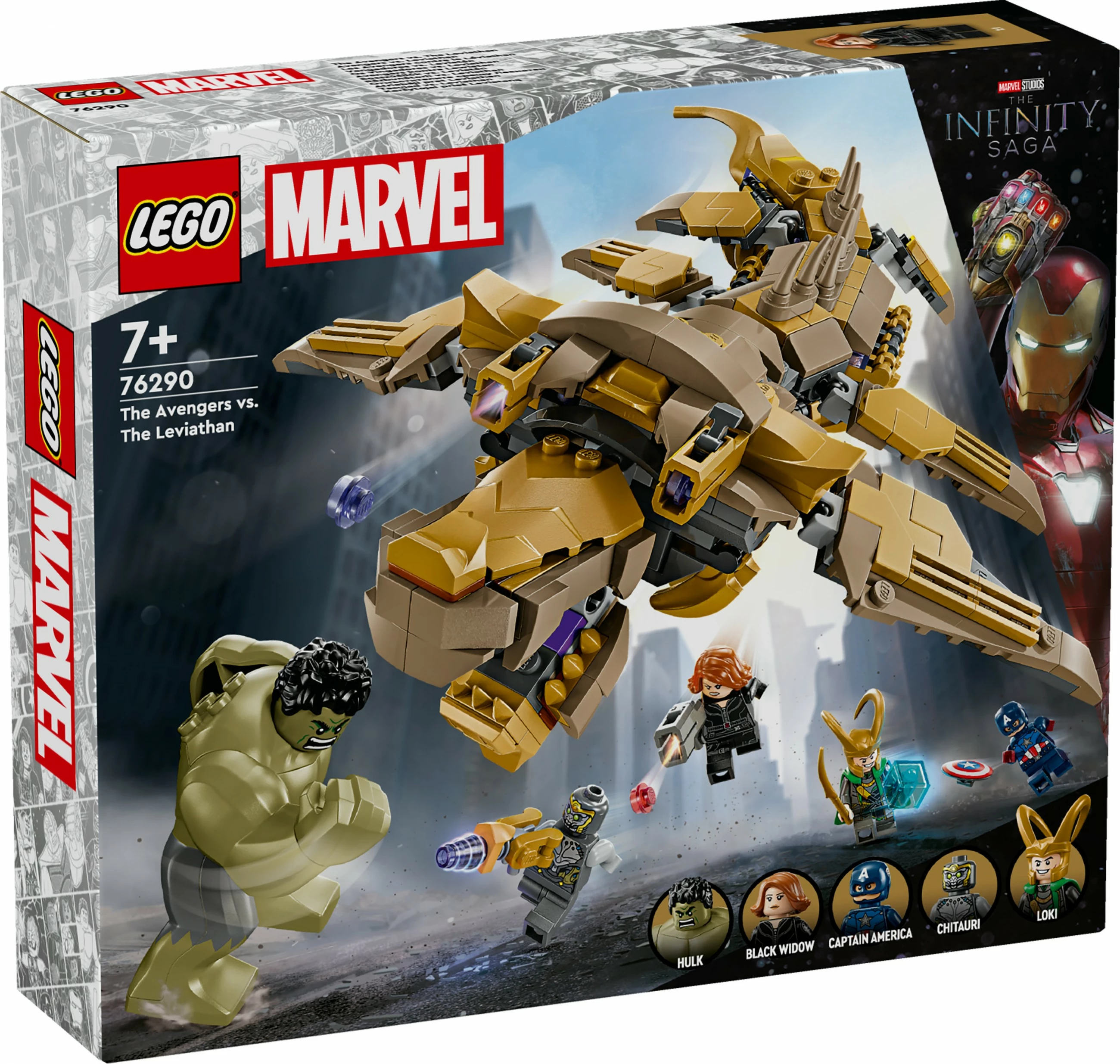 Set ndërtimi LEGO Marvel 76290 Avengers vs. Leviathan, 347 pjesë, multikolor
