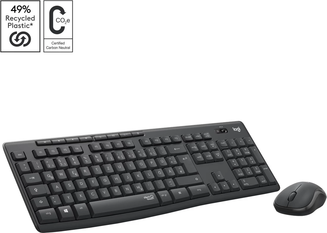 Set maus dhe tastierë Logitech MK295 Silent 920-009796, CH-layout, grafit