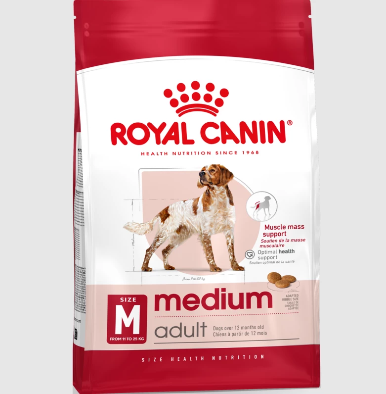 Ushqim i thatë për qen Royal Canin Medium Adult, 10 kg