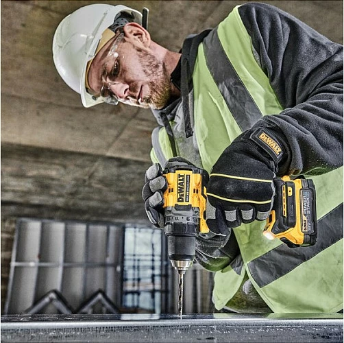 Trapan me bateri DeWALT DCD800E2T-QW, 18V Li-Ion, brushless, 90Nm, 1.7Ah, e zezë/verdhe
