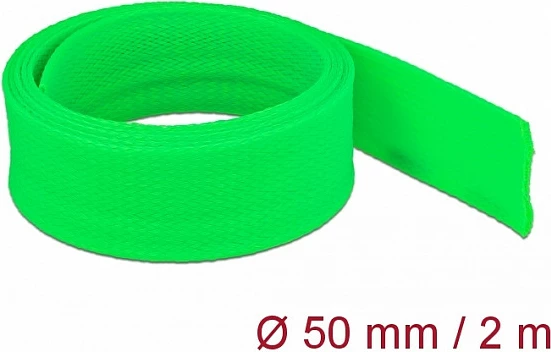 Mbështjellës kabllosh DeLOCK 2 m, Ø50 mm, i zgjerueshëm, i gjelbër