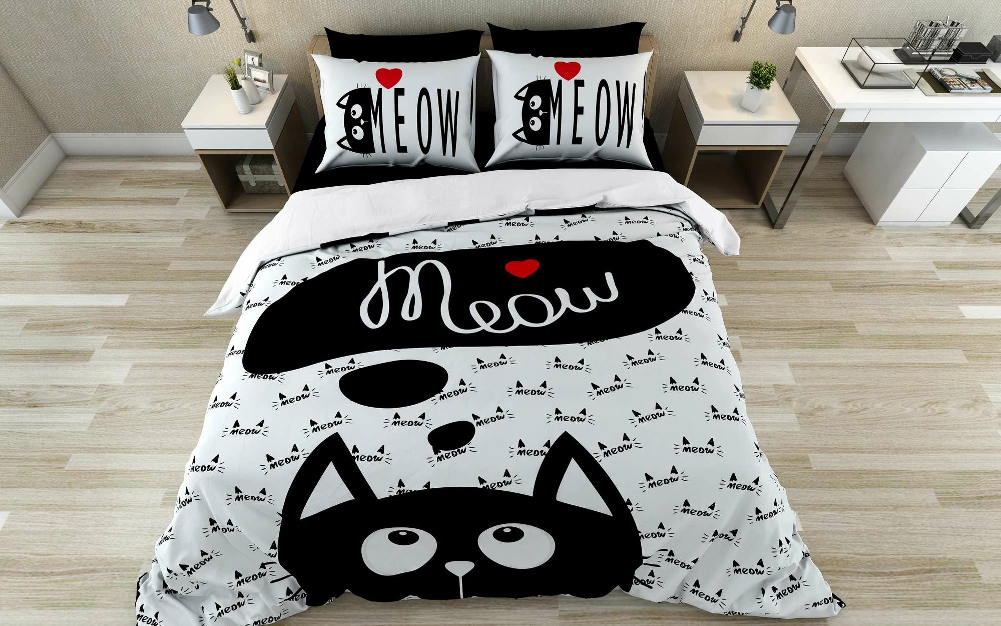 Set mbulesë për jorgan single, Meow, L'Essentiel Linge de Maison