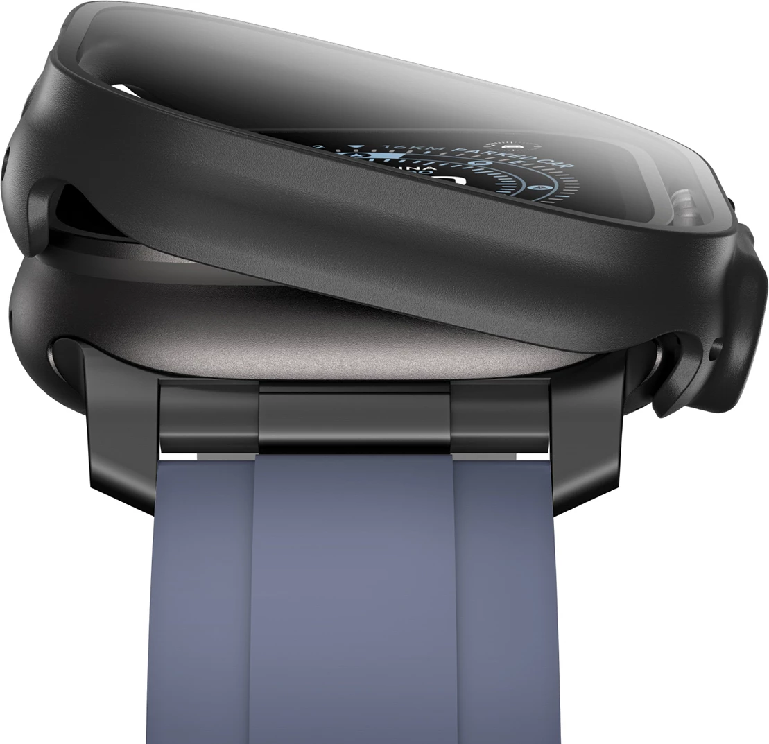 Mbrojtës xhami me kasë për smartwatch, AmazingThing Radix FullGuard, Apple Watch Ultra 3 49mm, xham 9H, kompatibil me karikim wireless, e zezë