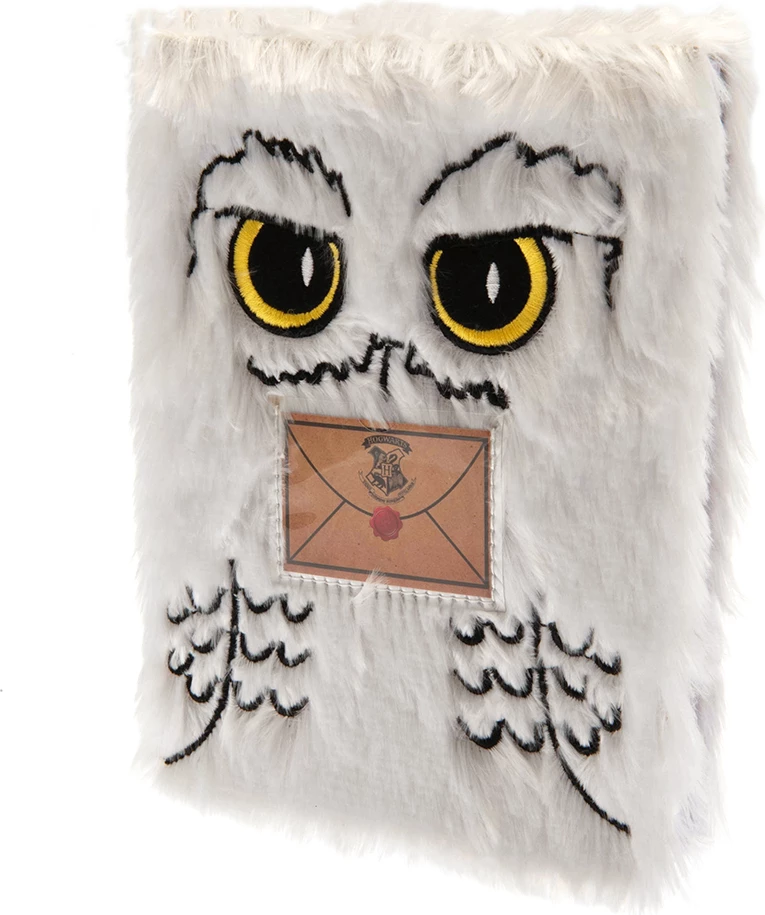 Fletore plush A5 Blue Sky Harry Potter Hedwig, me faqe me vija, e bardhë