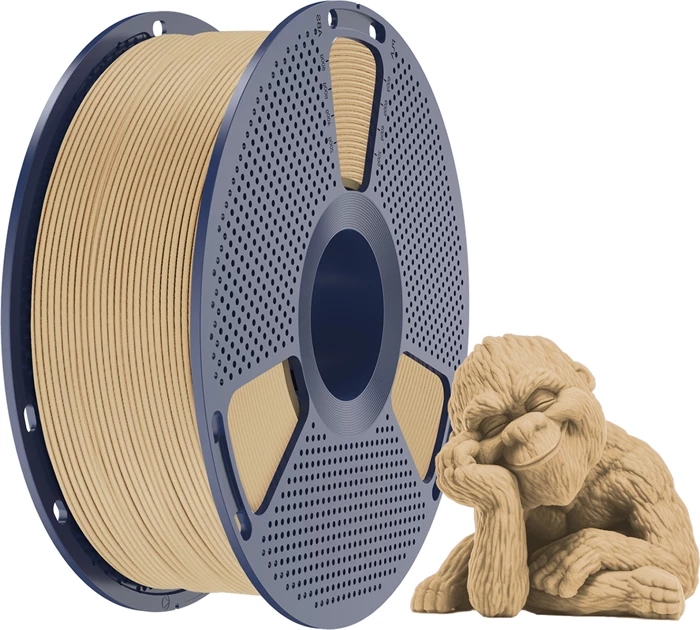 Filament për printim 3D SUNLU Wood Map, PLA Wood me 15% pluhur druri, Maple