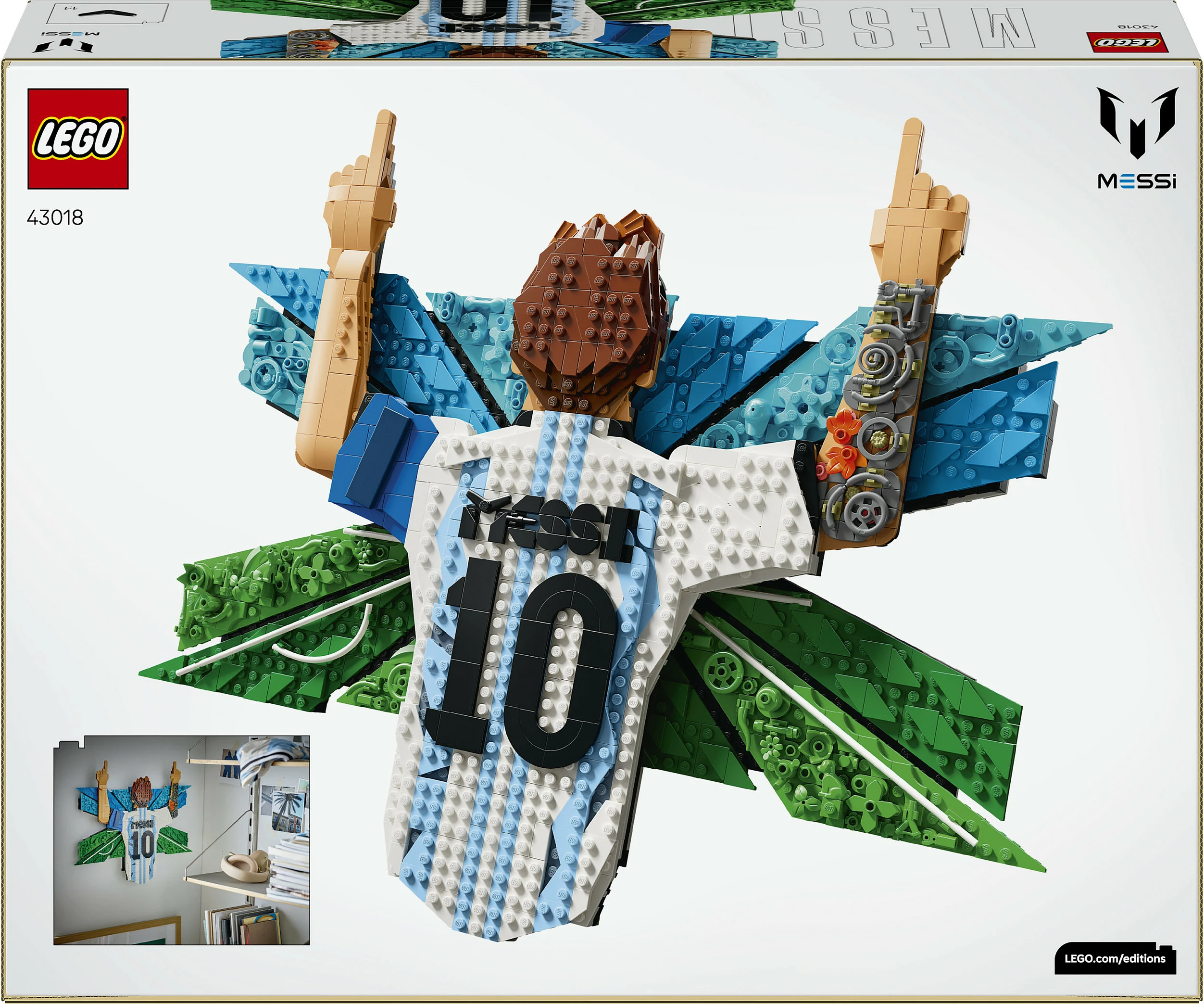 Set ndërtimi LEGO 43018 Lionel Messi Celebration, 1427 pjesë, shumëngjyrësh
