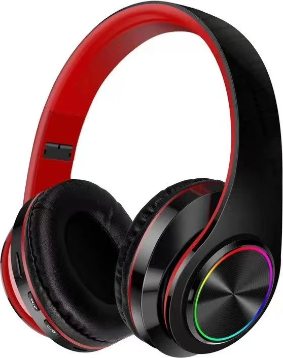 Kufje wireless over-ear me RGB dhe bass të theksuar, RKD55, e zeze