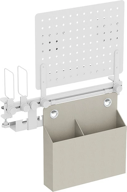 Organizator tavoline LogiLink Pegboard Office Rail Storage System, i bardhë