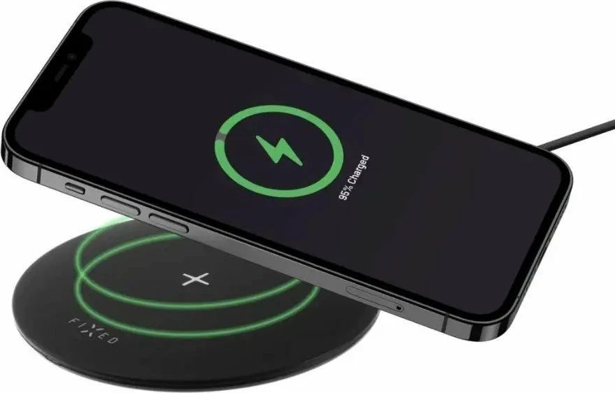 Karikues pa tela Fixed SlimPad 15W, kabllo USB-C 1m, i zi