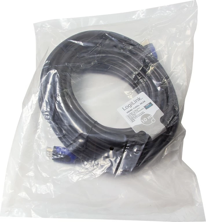 Kabllo HDMI LogiLink CH0066 10m, 4K, 3D, e zezë