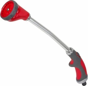 Pistoletë spërkatëse uji Proline Deluxe04 99371, 210 mm, 9 nivele spërkatje, dorezë teleskopike, e kuqe/gri