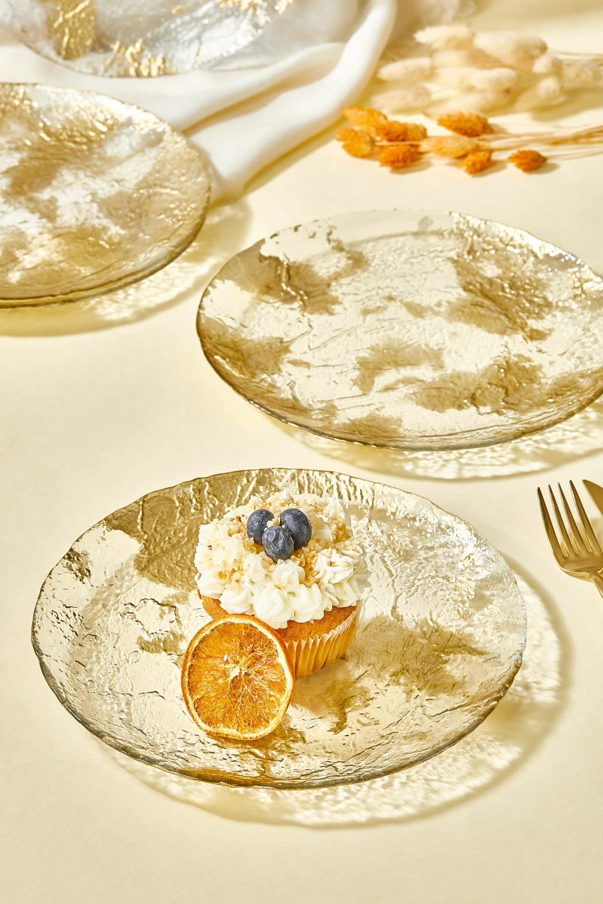 Set pjatash ëmbëlsirash (6 copë), Hermia, Marmo