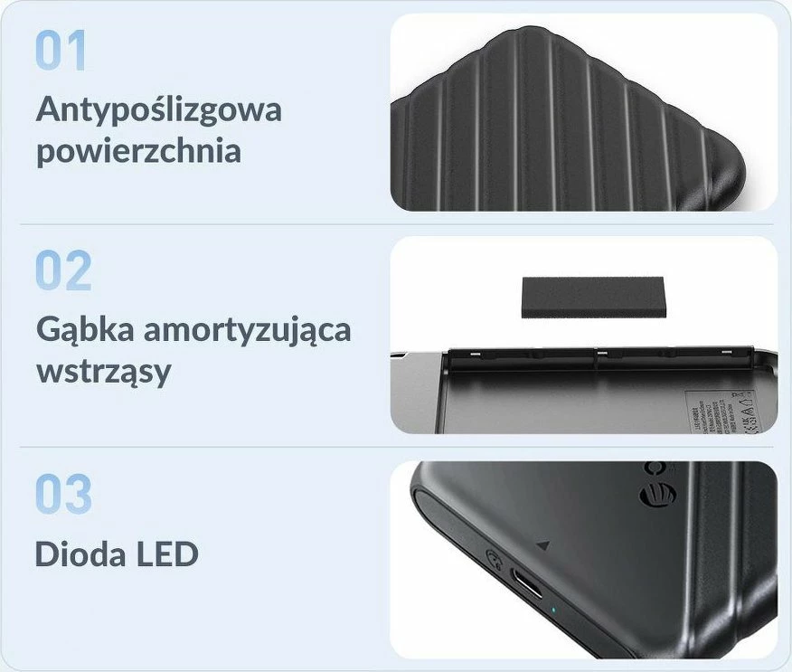 Kasë Orico 25PW1-C3-BK-EP për disk 2.5\" SATA III, USB-C 3.2 Gen 1, 6Gbps, e zezë