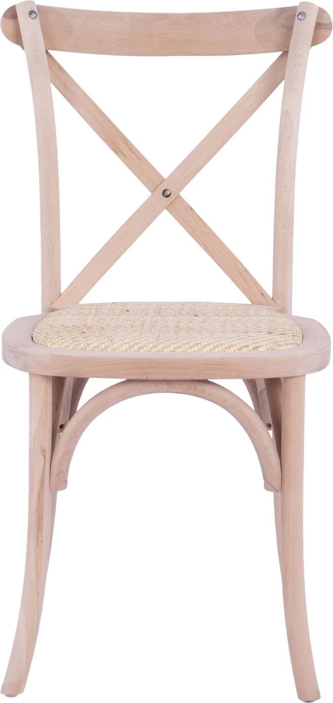 Karrige Owen prej druri, e grumbullueshme, prej druri ahu, e papërpunuar, me shpinë të kryqëzuar, FH8575.20, 45x55,5x90 cm