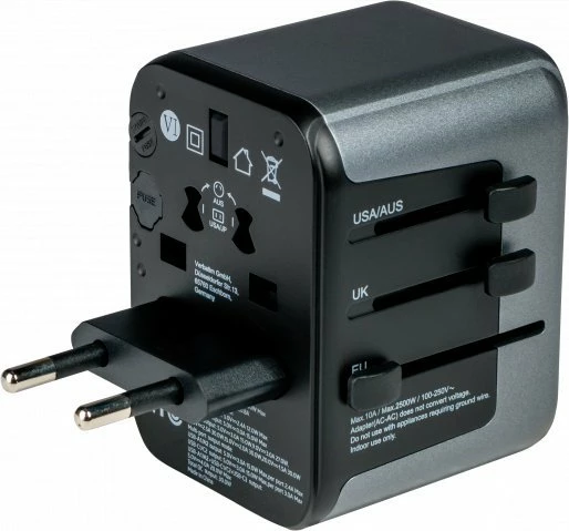Adapter udhëtimi universal Verbatim UTA-03 Global 49545, i zi