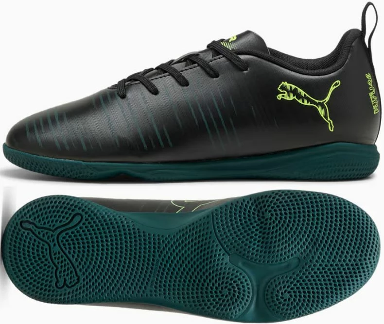 Atlete futsalli për fëmijë Puma, të zeza