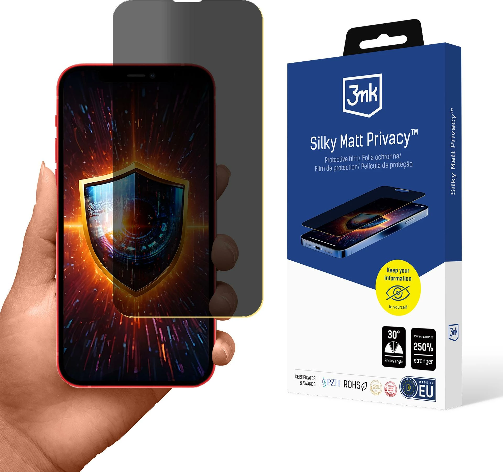 Mbrojtës ekrani privatësie 3mk Silky Matt Privacy për iPhone 13, Mat