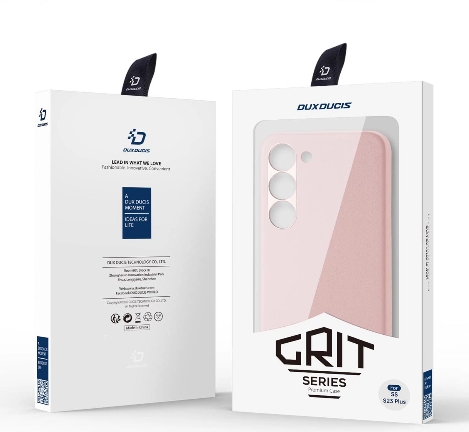 Mbështjellës Dux Ducis Grit për Samsung Galaxy S23+, lëkurë ekologjike, rozë