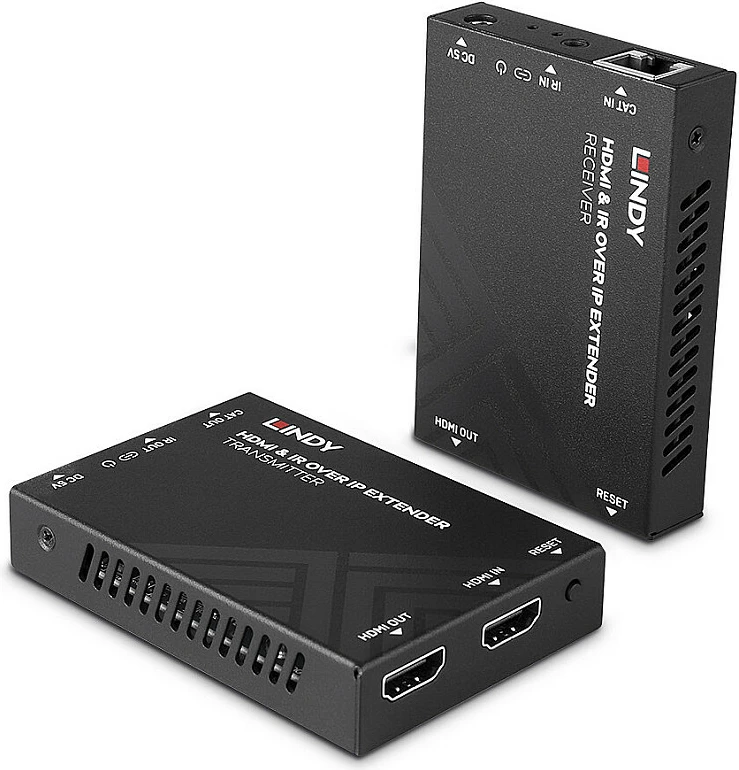 HDMI Extender LINDY, over IP me IR, 1080p 60Hz, deri 150m, Cat5e/Cat6, i zi