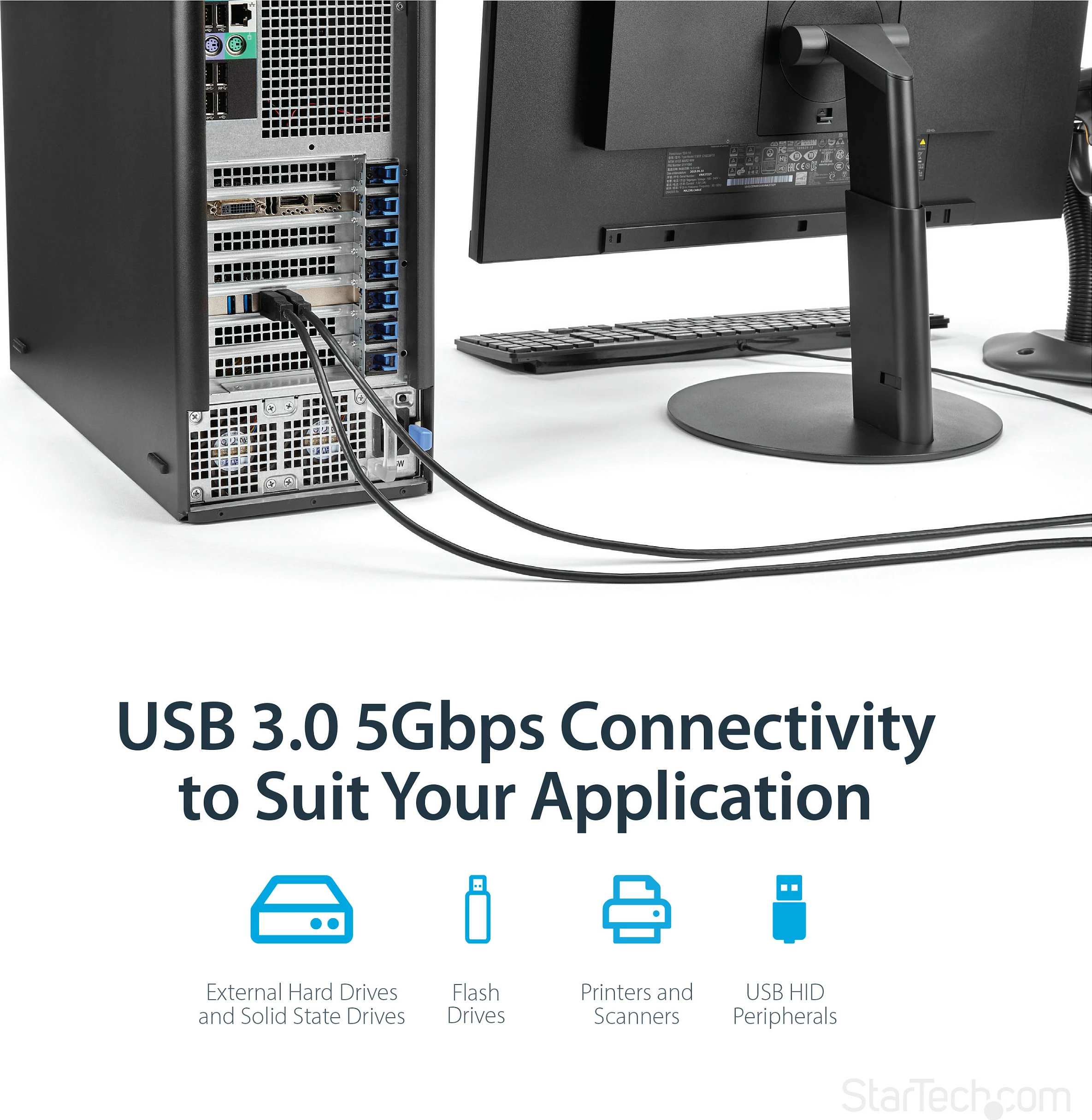 Kartelë PCIe USB StarTech PEXUSB3S44V, 4x USB 3.2 Gen 1, UASP, Full/Low Profile, e zezë