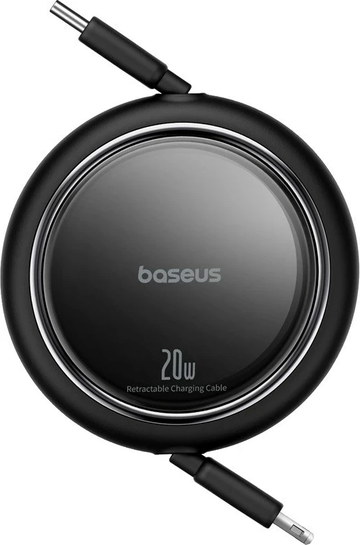 Kabllo karikimi Baseus Free2Pull, USB C në Lightning, 1 m, 20 W, E zezë