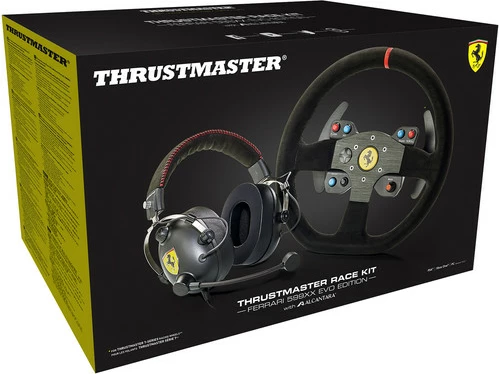 Kit timoni garash Thrustmaster Ferrari 599XX EVO Alcantara 30 cm + Kufje T.Racing