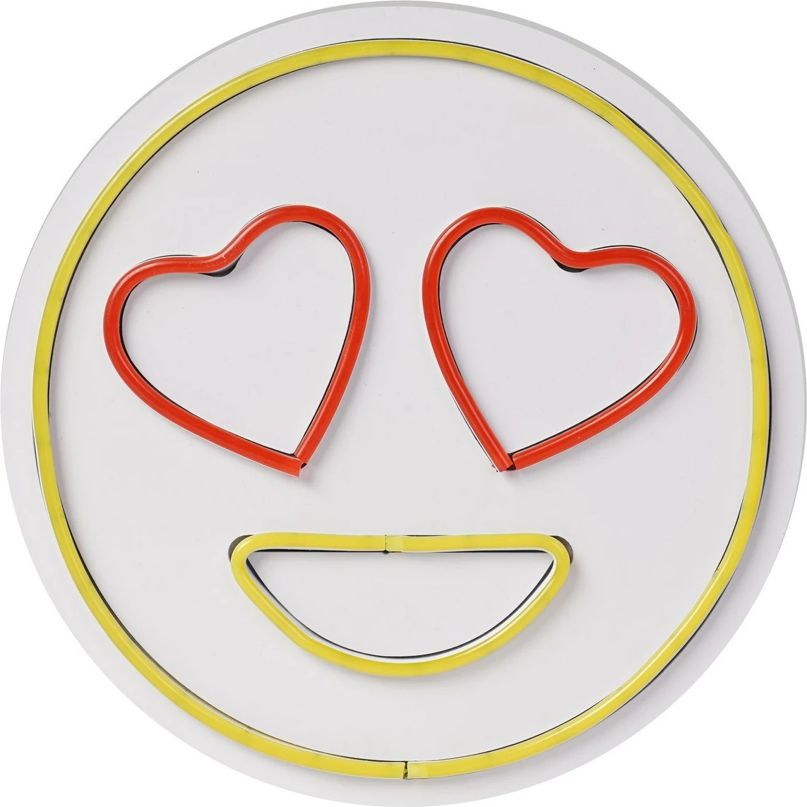 Dritë dekorative LED plastike, emoji Love Smile, e kuqe dhe e verdhë