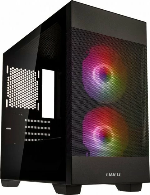 Kasë Lian Li LANCOOL 205M Mesh Micro Tower për Micro-ATX/Mini-ITX, 2x140mm ARGB fan, e zezë
