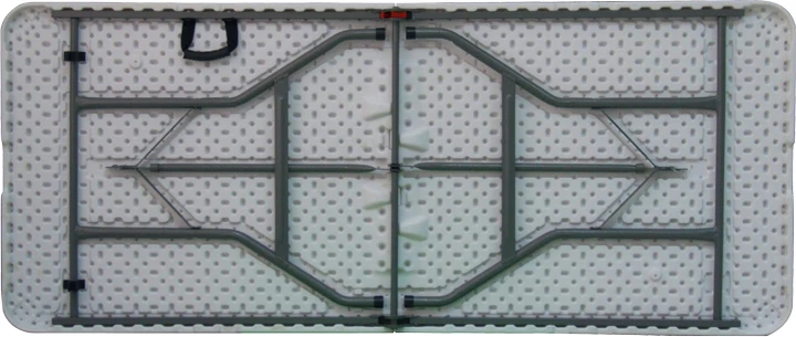 Tavolinë palosëse për konferenca dhe catering, sipërfaqe një pjesë, e bardhë, 180x70x74cm