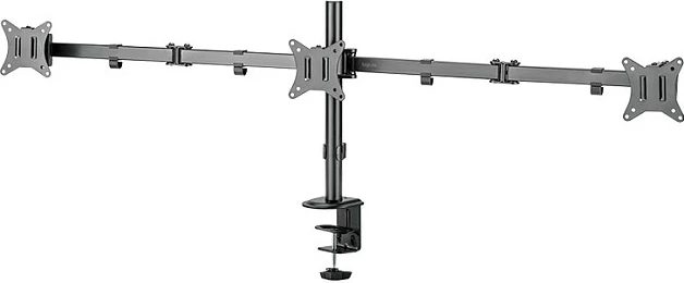 Mbajtës për 3 monitorë LogiLink BP0173, 17-27", montim në tavolinë, alumin, i zi