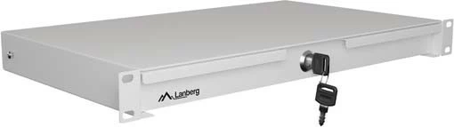 Sirtar rack LANBERG 19" 1U 270mm, me bravë, gri