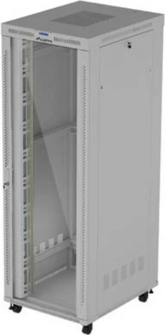 Kasë serveri Lanberg FF01-8047-12SL, 47U, me derë xhami, LCD, Gri
