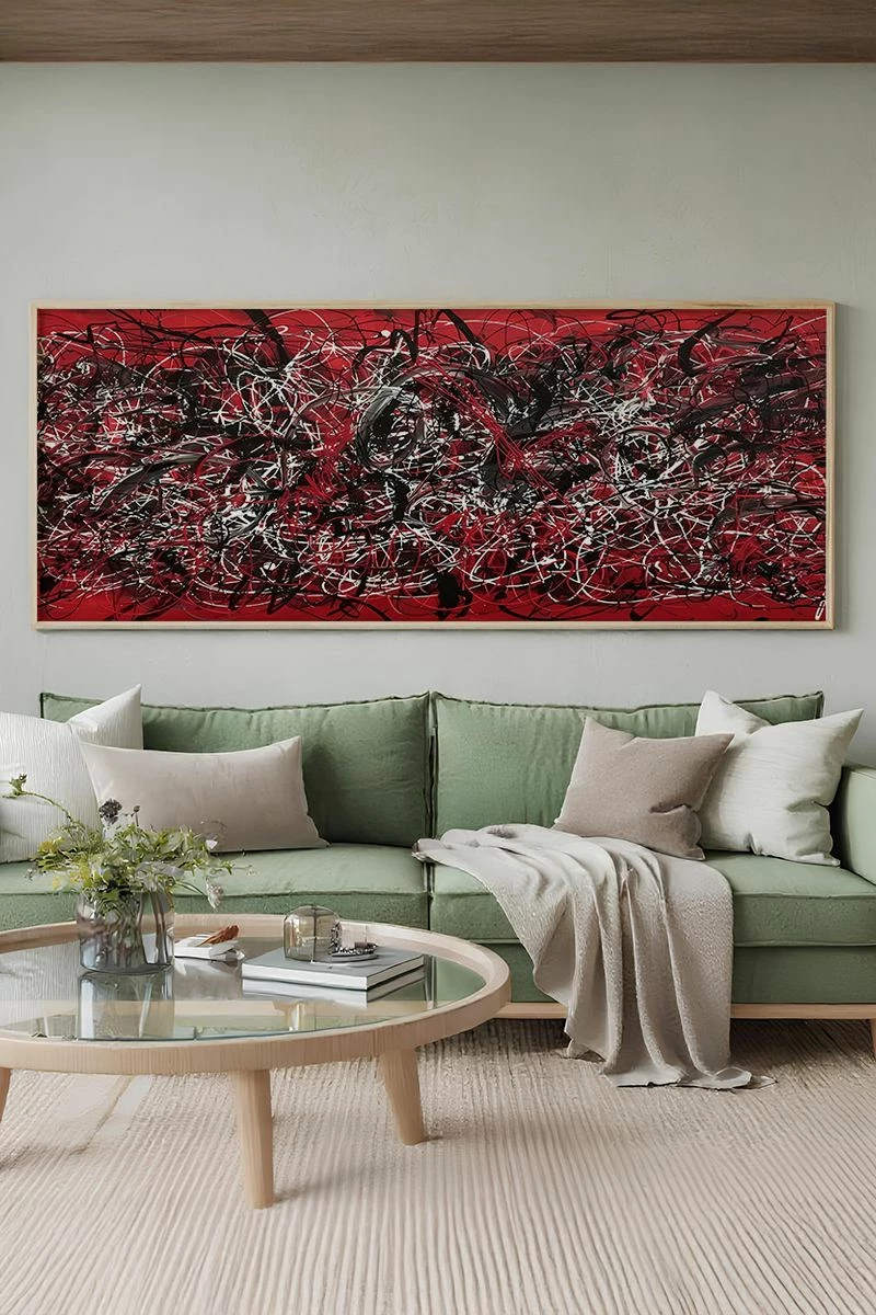Pikturë dekorative me kornizë, Wallity, Artsmdfyty10-50120, shumëngjyrëshe, 50x120cm