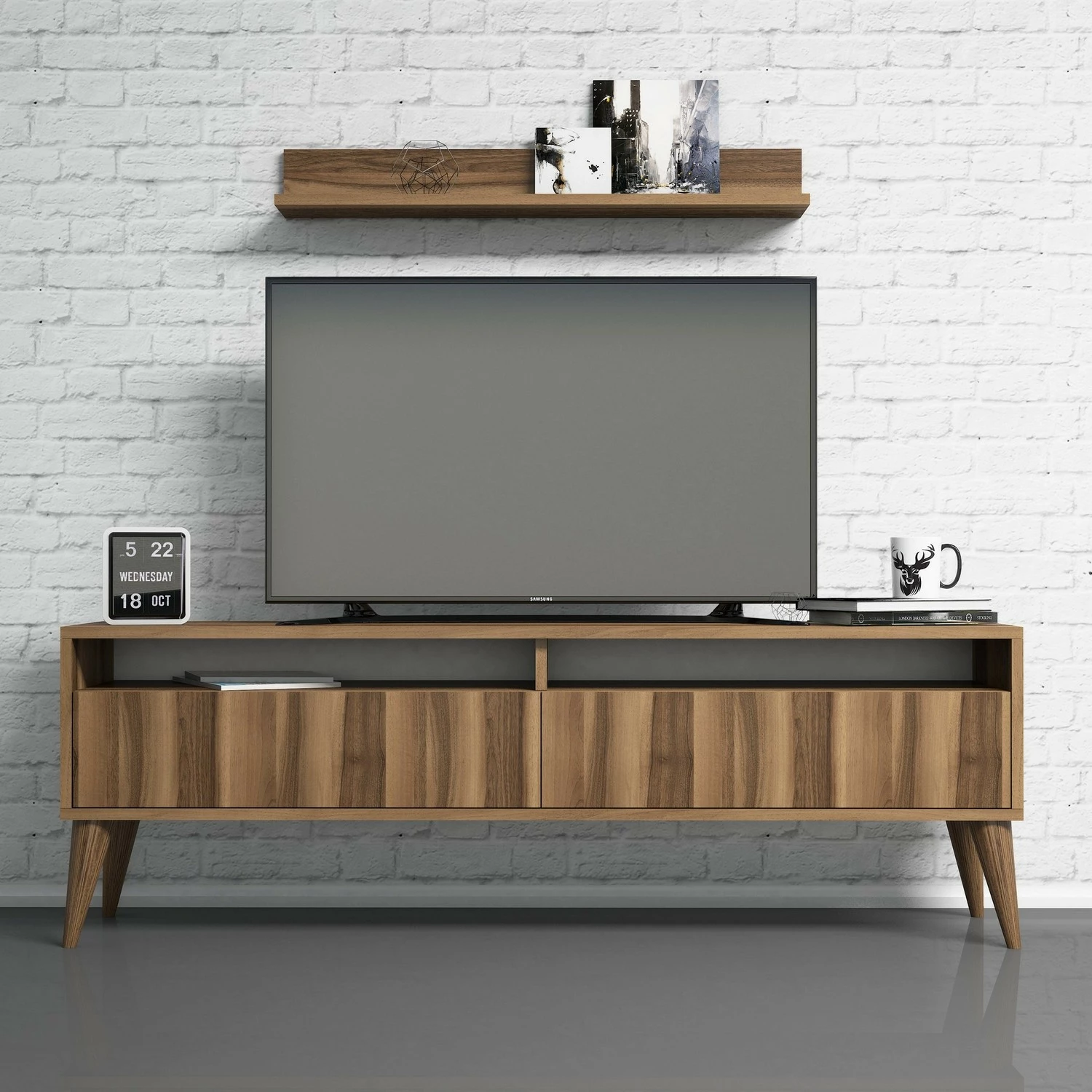 Komodë TV Hanah Home, Best, ngjyrë arre