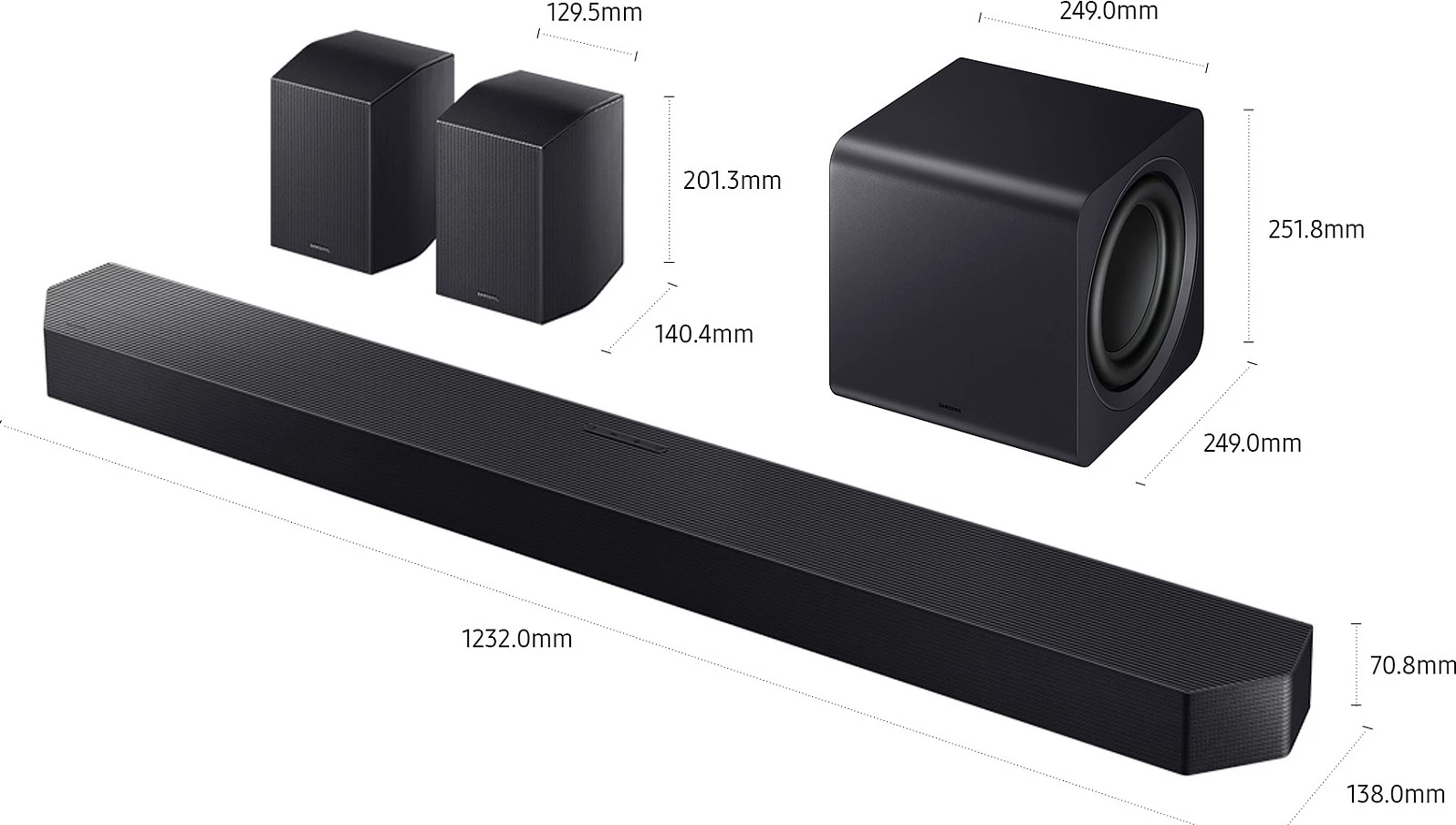 Soundbar Samsung HW-Q990F, 11.1.4ch, Dolby Atmos, Bluetooth 5.3, Titan Black